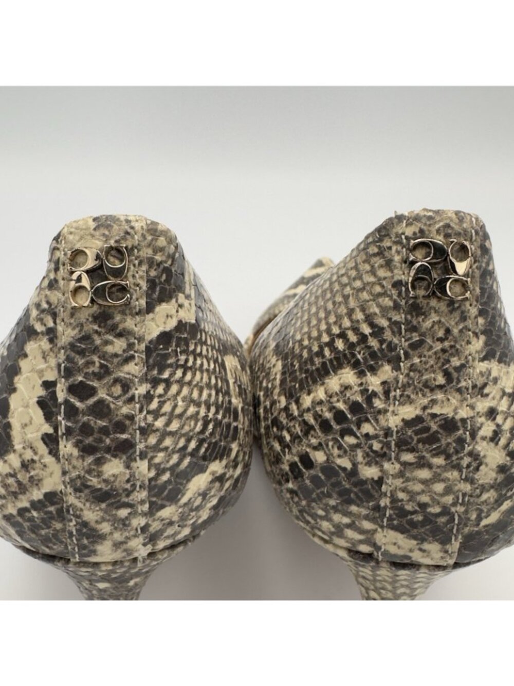 Coach Teddie Pumps Women's 8 US Leather Animal Print Heels Shoes Q4676/A6473 - Picture 10 of 15